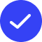 blue circle white check mark