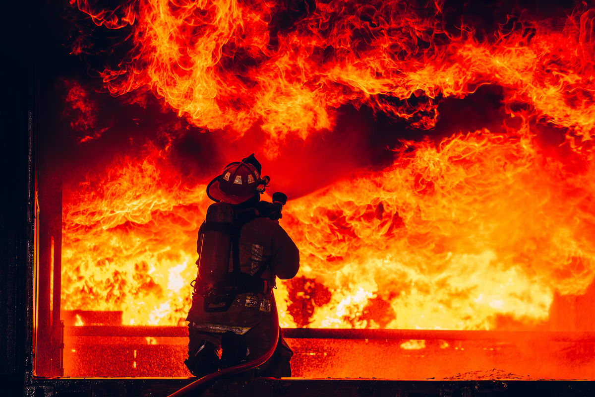 firefighters fighting fire