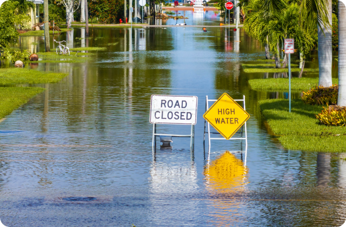 flooded road